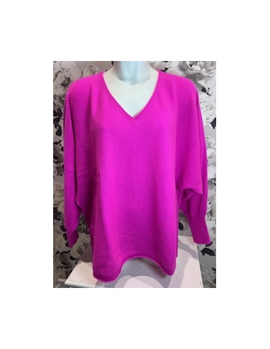 JERSEY PONCHO FUCHSIA