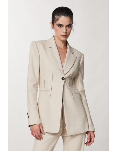 AMERICANA TRAJE BEIGE MELANGE