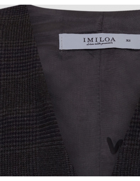 CHALECO CUADROS GRIS