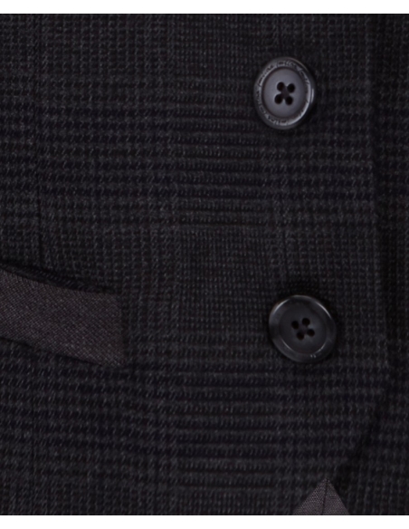 CHALECO CUADROS GRIS