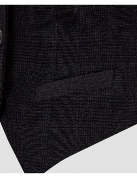 CHALECO CUADROS GRIS