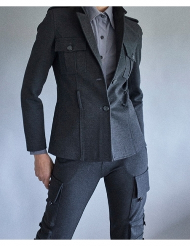 CHAQUETA PUNTO ROMA GRIS