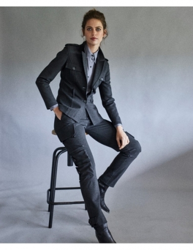 CHAQUETA PUNTO ROMA GRIS