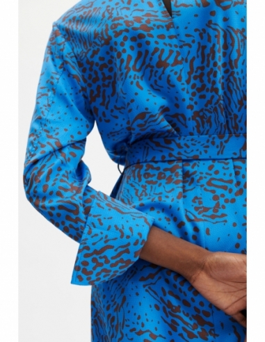 FABIOLA DRESS SPOTTED BLUE