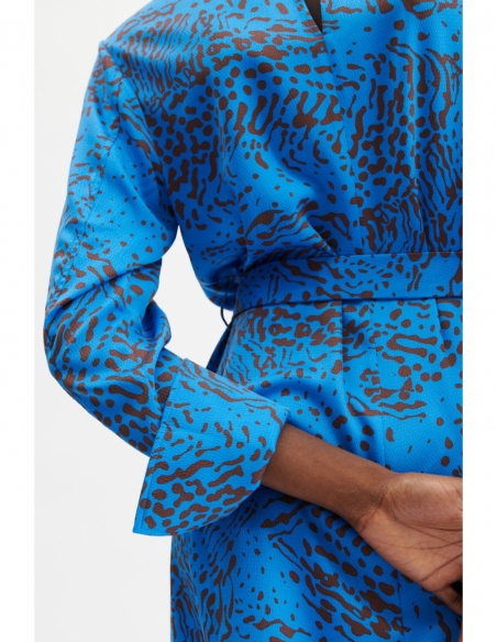 FABIOLA DRESS SPOTTED BLUE