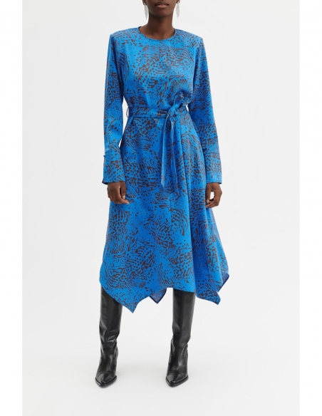 FABIOLA DRESS SPOTTED BLUE