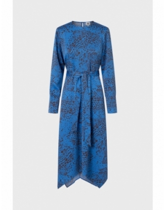FABIOLA DRESS SPOTTED BLUE