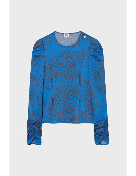ZURI BLOUSE SPOTTED BLUE