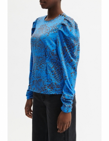 ZURI BLOUSE SPOTTED BLUE