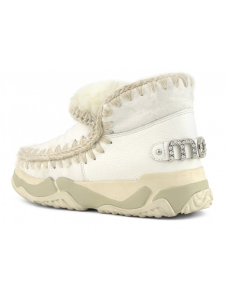 ESKIMO TRAINERLOGO RHINESTONE WAXI WHITE